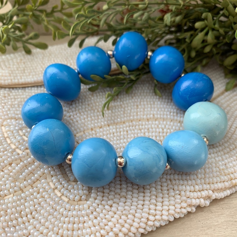 Polymer clay stretch bracelet